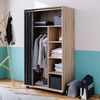 Kleiderschrank Doros Sonoma 100 x 168 cm offen, mit Rollen Vicco Bild 4