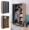 Kleiderschrank Doros Sonoma 100 x 168 cm offen, mit Rollen Vicco Bild 2