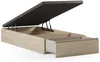Vente-unique - HESTIA Lattenrost und Bettrahmen Holz, Platte Beige - B 90 cm x H 34 cm x L 200 cm Bild 4