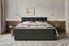 99rooms Bergamo Boxspringbett Webstoff MALMO_NEW Anthrazit 200x200 cm Schaum Topper 6 cm Bild 2