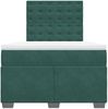 vidaXL Boxspringbett mit Matratze Dunkelgrün 120x190 cm Samt 3290873 Bild 4