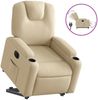 vidaXL Relaxsessel mit Aufstehhilfe Elektrisch Creme Stoff 3204401 Bild 2