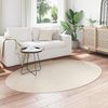 vidaXL Bereichsteppiche Oval HUARTE Beige 140 x 200 cm 100 %Polyester 4103617 Bild 3