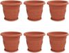 vidaXL Blumentöpfe 6 pcs Ziegelrot Ø 34 x 28 cm Kunststoff 3403273 Bild 2