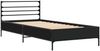 vidaXL Bettgestell Schwarz 75x190 cm Holzwerkstoff und Metall 845622 Bild 3