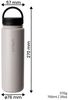 Vinsun Isolierflasche Edelstahl Trinkflasche 750ml, 3 Deckel, auslaufsicher, doppelwandig, 3 Deckel - Strohhalm, Trinköffnung, Schraubverschluss Bild 3
