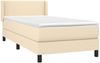 vidaXL Boxspringbett mit Matratze Stoff Creme 90x200 cm, Härtegrad: H2 [3129526] Bild 3
