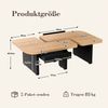 Yorbay Couchtisch 2er Set mit LED-Beleuchtung, Beistelltisch,2 Schubladen, abgerundete Ecken, für Wohnzimmer, Schlafzimmer Bild 2