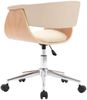vidaXL Esszimmerstuhl Drehbar Creme Bugholz und Kunstleder 287399 Bild 4
