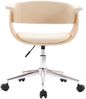 vidaXL Esszimmerstuhl Drehbar Creme Bugholz und Kunstleder 287399 Bild 3