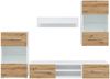 vidaXL 5-tlg. Wohnwand mit LED-Beleuchtung Artisan-Eiche Holzwerkstoff 3324234 Bild 5