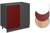 Eckunterschrank R-Line Rot 86 cm J-Shape, ohne Arbeitsplatte Vicco Bild 5