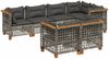 vidaXL 7-tlg. Garten-Sofagarnitur mit Kissen Grau Poly Rattan 3261885 Bild 2