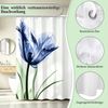 M&W DAS DESIGN Duschvorhang 180x200 Shower curtains Anti schimmel Waschbar lila Tulpen Bild 4