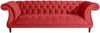 Chesterfield Sofa 3-Sitzer Kaylin Samtvelours rot Bild 2