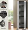 INOSIGN Garderobenschrank Rumba, Höhe 192 cm, 1 Hochglanz Tür, 1 Spiegeltür, 4 Einlegeböden, 1 Kleiderstange, Stauraumschrank, Flurschrank, Flurmöbel Bild 4
