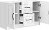 vidaXL Sideboard Hochglanz Weiß 89 x 34,5 x 57 cm Holzwerkstoff 895809 Bild 3
