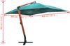 Sonnenschirm, Ampelschirm, Gartenschirm Melia 300x400 cm Grün Bild 5