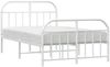 vidaXL Bettgestell mit Kopf- und Fußteil Metall Weiß 120x190 cm 353699 Bild 5