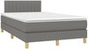 Boxspringbett mit Matratze & LED Stoff Dunkelgrau 120x200 cm, Härtegrad: H2 [3133862] Bild 4