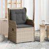 vidaXL Gartenbank 2 pcs Hellgrau Poly-Rattan 3394490 Bild 3
