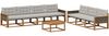 vidaXL Outdoor-Sofagarnitur mit Kissen 8 pcs Natürlich und Hellgrau 3381291 Bild 2