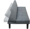 3er-Sofa HWC-G11, Couch Schlafsofa Gästebett Bettsofa Klappsofa, Schlaffunktion 195cm ~ Stoff/Textil, grau Bild 4