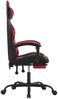 vidaXL Gaming-Stuhl mit Fußstütze Drehbar Schwarz & Rot Kunstleder [349556] Bild 4