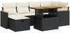 vidaXL 8-tlg. Garten-Sofagarnitur mit Kissen Schwarz Poly Rattan 3328113 Bild 2