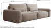 Selsey 'Carnos' - 3-Sitzer Schlafsofa, hellbrauner Chenille-Stoff, schwarze Beine Bild 5