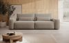 Selsey 'Carnos' - 3-Sitzer Schlafsofa, hellbrauner Chenille-Stoff, schwarze Beine Bild 2