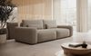 Selsey 'Carnos' - 3-Sitzer Schlafsofa, hellbrauner Chenille-Stoff, schwarze Beine Bild 3