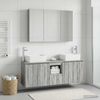 vidaXL Badezimmerschrank-Set 4 pcs Grau Sonoma Holzwerkstoff 3406428 Bild 4