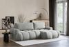 Selsey 'Ombo Mini' Ecksofa mit Schlaffunktion, Bettkasten und Plüsch-Bezug, Hellgrau, rechts Bild 3