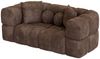 Sofa Designersofa VEGA 2-Sitzer in Stoff Egon Dunkelbraun Bild 2