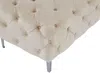 Vente-unique - EDWINA Pouf SamtStoff Beige - B 62 cm x H 44 cm x L 103 cm Bild 3
