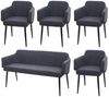 MCW Essgruppe MCW-L13-Set-4, (Set, 5er), Hohe Stoffqualität, Schraubfüße zum Ausgleichen von Bodenunebenheiten Bild 2