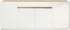 Vente-unique - EMORA Sideboard Holz, Platte BeigeWeiß - B 40 cm x H 87 cm x L 205 cm Bild 2