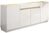 Vente-unique - EMORA Sideboard Holz, Platte BeigeWeiß - B 40 cm x H 87 cm x L 205 cm Bild 3
