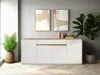 Vente-unique - EMORA Sideboard Holz, Platte BeigeWeiß - B 40 cm x H 87 cm x L 205 cm Bild 4