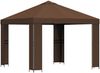 vidaXL Pavillon 3 x 3 m Braun Polyester und Stahl 190 gsm 900360 Bild 2