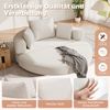 Klappsofa mit Cord-Bezug, 2-in-1 Sofa & Gästebett, 173x176 cm, Hellbeige Bild 5