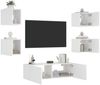 vidaXL 5-tlg. TV-Wohnwand mit LED-Leuchten Weiß 3216860 Bild 5