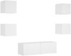 vidaXL 5-tlg. TV-Wohnwand mit LED-Leuchten Weiß 3216860 Bild 3