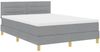 vidaXL LED Boxspringbett mit Kopfteil Hellgrau 160 x 200 cm Stoff 3342373 Bild 2