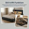 PXloue Polsterbett Doppelbett Jugendbett (ohne Matratze), Stauraumbett, Bettkasten, LED-Beleuchtung, USB-Anschluss, 180x200 cm Bild 4