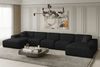 Wohnlandschaft U-Form CELES XL in Stoff Opera Velvet Schwarz Bild 5