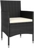 vidaXL 5-tlg. Garten-Lounge-Set Poly Rattan Schwarz 3058472 Bild 3