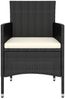 vidaXL 5-tlg. Garten-Lounge-Set Poly Rattan Schwarz 3058472 Bild 4