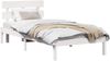 vidaXL Bettgestell mit Kopfteil Weiß 75 x 190 cm Massivholz Kiefer 872147 Bild 2